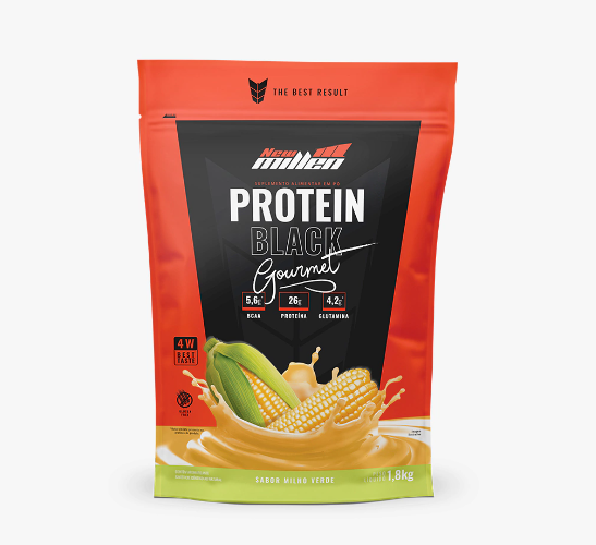 PROTEIN BLACK GOURMET NEW MILLEN 1,8KG SABOR MILHO VERDE