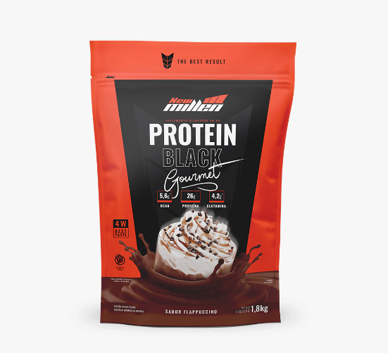 PROTEIN BLACK GOURMET NEW MILLEN REFIL 1,8KG SABOR FLAPPUCCINO