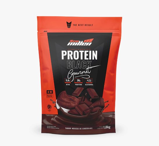 PROTEIN BLACK GOURMET NEW MILLEN REFIL 1,8KG SABOR MOUSSE CHOCOLATE