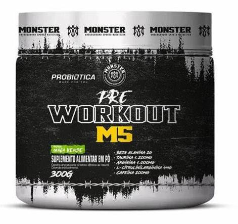 PRE WORKOT M5 PROBIOTICA  POTE 300G SABOR MAÇA VERDE