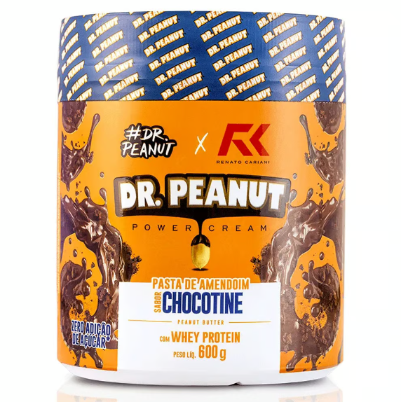 PASTA DE AMENDOIM DR.PEANUT 600G SABOR CHOCOTINE