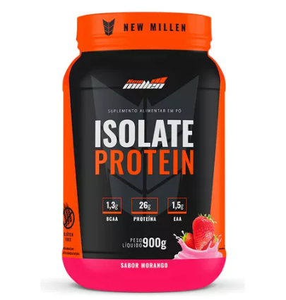 ISOLATE PROTEIN NEW MILLEN POTE 900G SABOR MORANGO