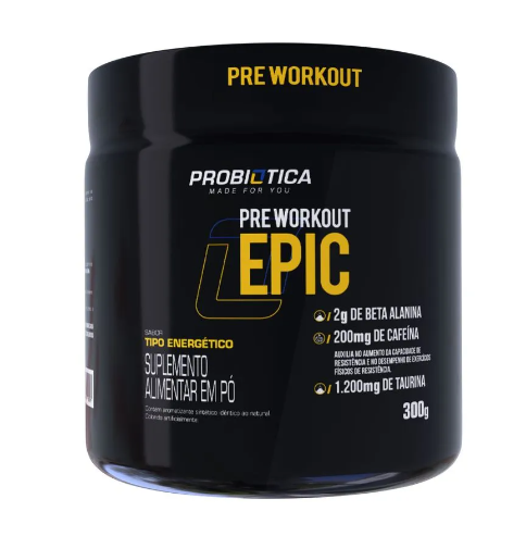 PRE TREINO EPIC PROBIOTICA 300G SABOR TIPO ENERGETICO