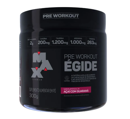 PRE TREINO EGIDE MAX TITANIUM 300G SABOR AÇAI COM GUARANA