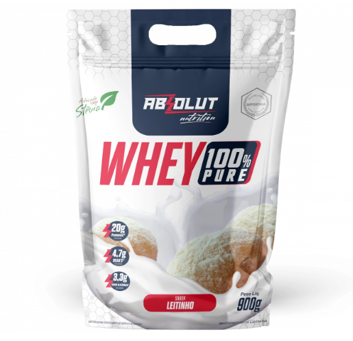 WHEY 100% PURE ABSOLUT NUTRITION REFIL 900G SABOR LEITINHO