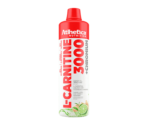 L-CARNITINE 3000 ATLHETICA 960ML SABOR LIMAO