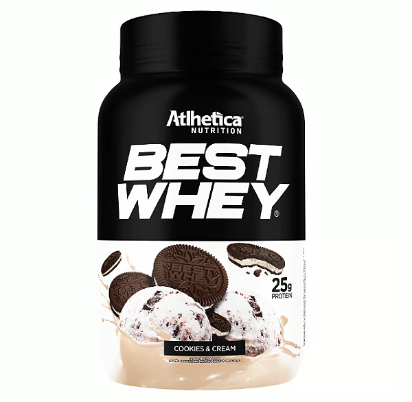 BEST WHEY ATLHETICA POTE 900G SABOR COOKIES & CREAM