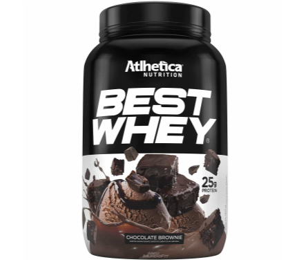 BEST WHEY ATLHETICA POTE 900G SABOR CHOCOLATE BROWNIE