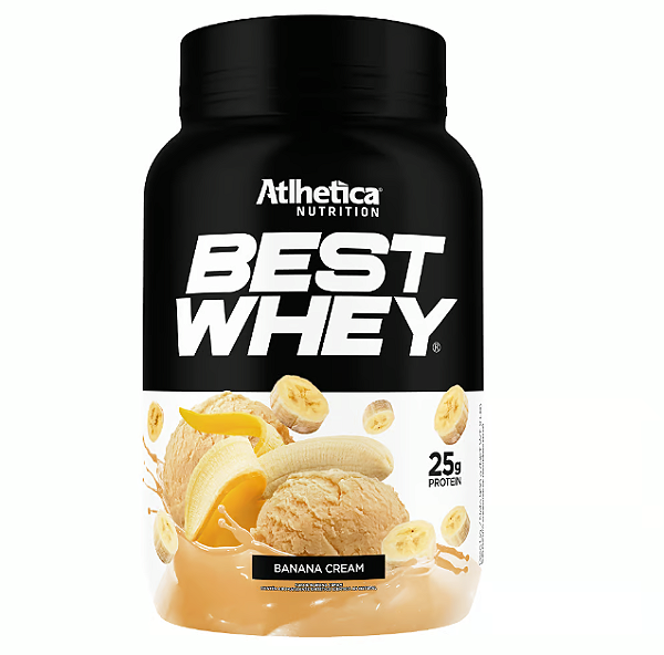 BEST WHEY ATLHETICA POTE 900G SABOR BANANA CREAM