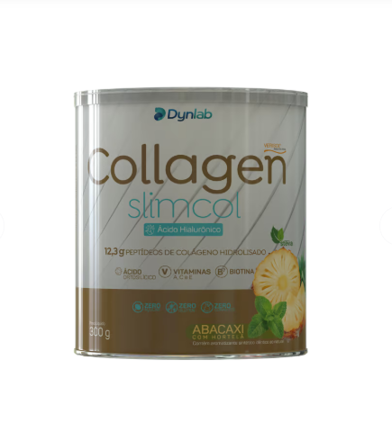 COLLAGEM SLIMCOL DYNLAB POTE 300G SABOR ABACAXI