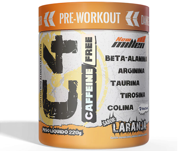 C4 CAFFEINE FREE NEW MILLEN POTE 220G SABOR LARANJA