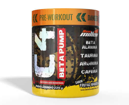 C4 BETA PUMP NEW MILLEN POTE 225G SABOR FRUTAS AMARELAS