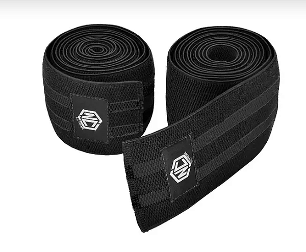 FAIXA ELÁSTICA JOELHO NC EXTREME 8CM X 2,0M COR PRETO