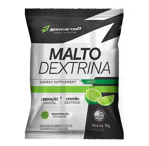 MALTODEXTRINA BODYACTION REFIL 1KG SABOR LIMAO