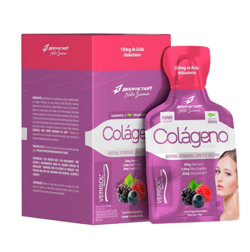 COLAGENO BODYACTION 10SACHES SABOR FRUTAS VERMELHAS