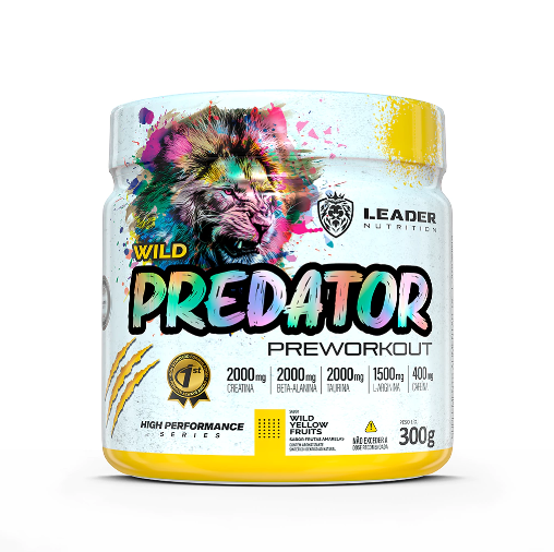 PRE TREINO WILD PREDATOR PREWORKOUT 300G SABOR YELLOW FRUITS