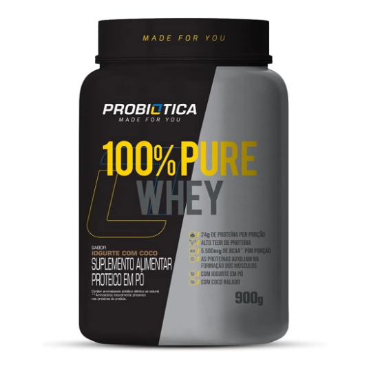 100% PURE WHEY PROBIOTICA SABOR IOGURTE DE COCO