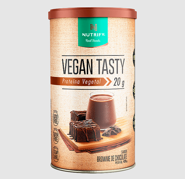 VEGAN TASTY NUTRIFY POTE 420G SABOR BROWNIE DE CHOCOLATE