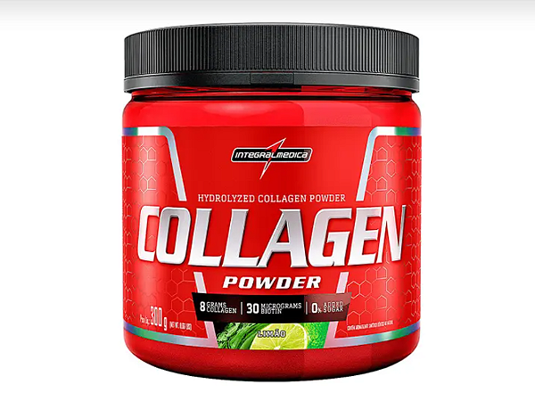 COLLAGEN POWDER INTEGRALMEDICA POTE 300G SABOR LIMAO