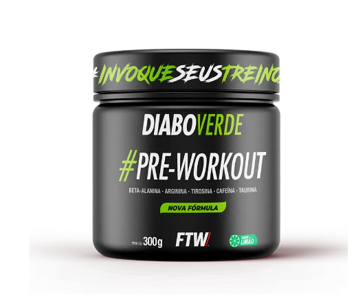 DIABO VERDE PRE-WORKOUT FTW 300G SABOR LIMÃO