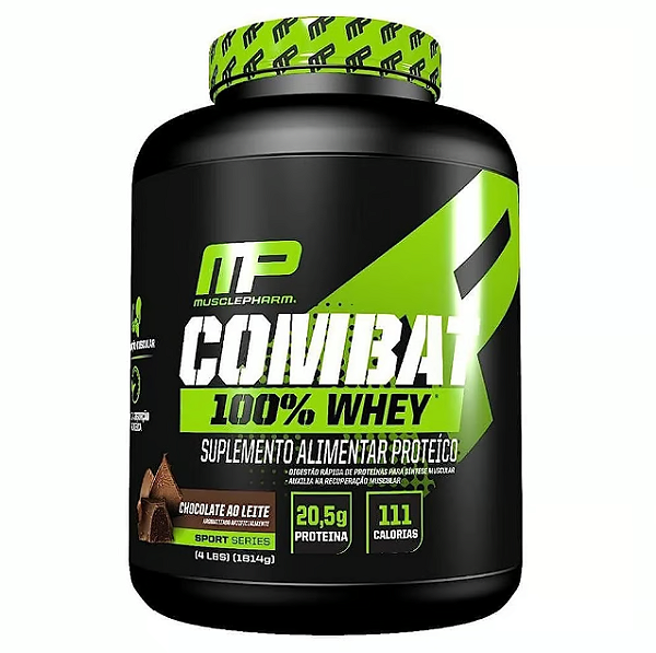 COMBAT 100% WHEY MUSCLE PHARM POTE 1,814KG SABOR CHOCOLATE