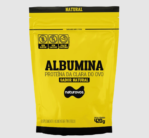 ALBUMINA NATUROVOS REFIL 420G SABOR NATURAL