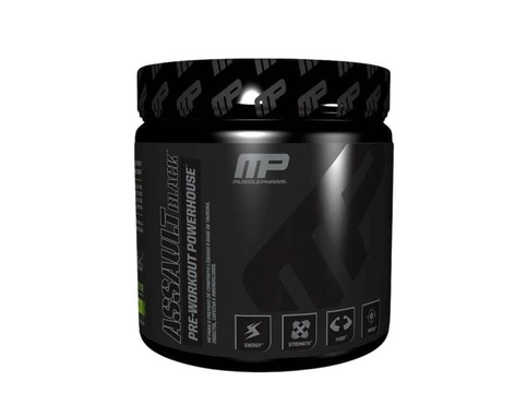 ASSAULT BLACK MUSCLEPHARM POTE 300G SABOR PONCHE DE FRUTAS