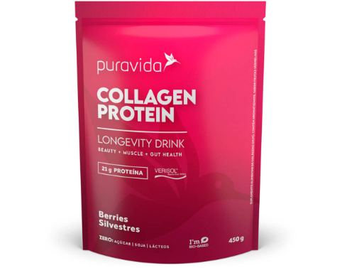 COLLAGEN PROTEIN PURAVIDA 450G SABOR BERRIES