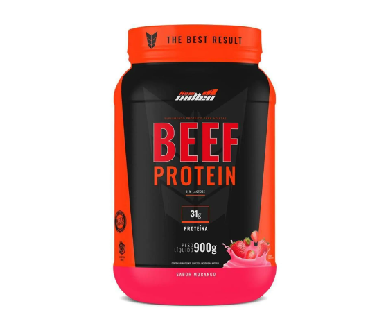 BEEF PROTEIN ISOLATE NEW MILLEN POTE 900G SABOR MORANGO