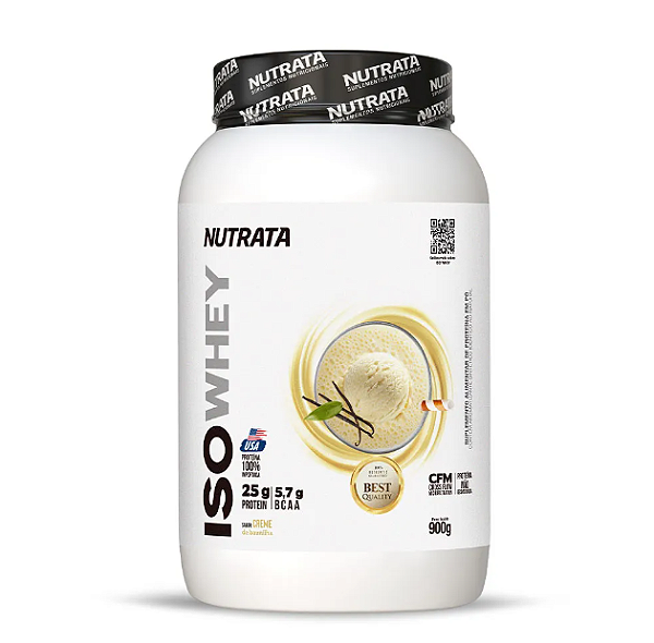 ISO WHEY NUTRATA POTE 900G SABOR BAUNILHA