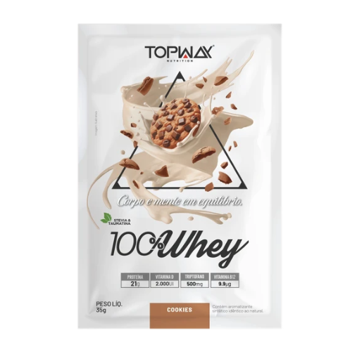 DOSE 100% WHEY TOPWAY SACHE 35G SABOR COOKIES