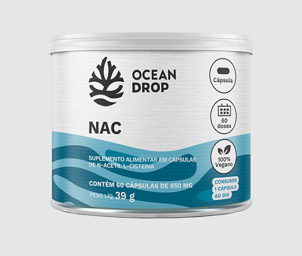 NAC 650MG OCEAN DROP 60 CAPSULAS