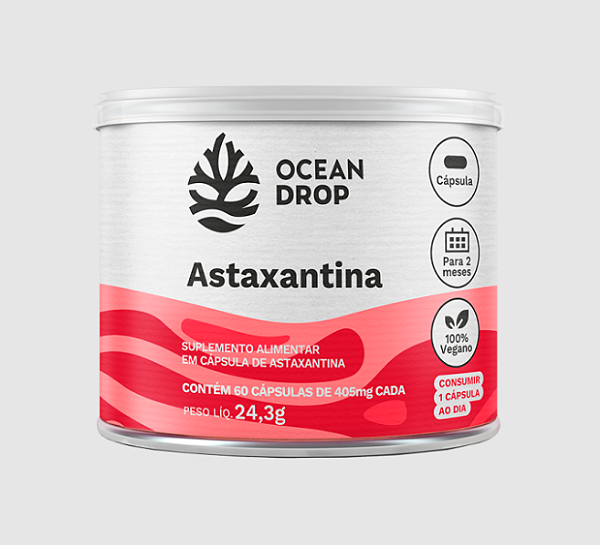 ASTAXANTINA 100% VEGETAL 405 MG OCEAN DROP 60 CAPSULAS