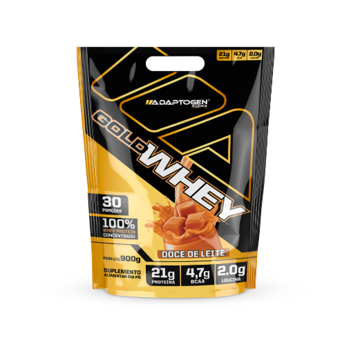 GOLD WHEY ADAPTOGEN REFIL 900G SABOR DOCE DE LEITE