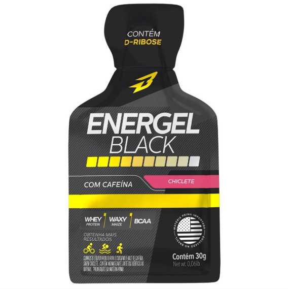 ENERGEL BLACK C/CAFEINA BODYACTION 30G SABOR CHICLETE