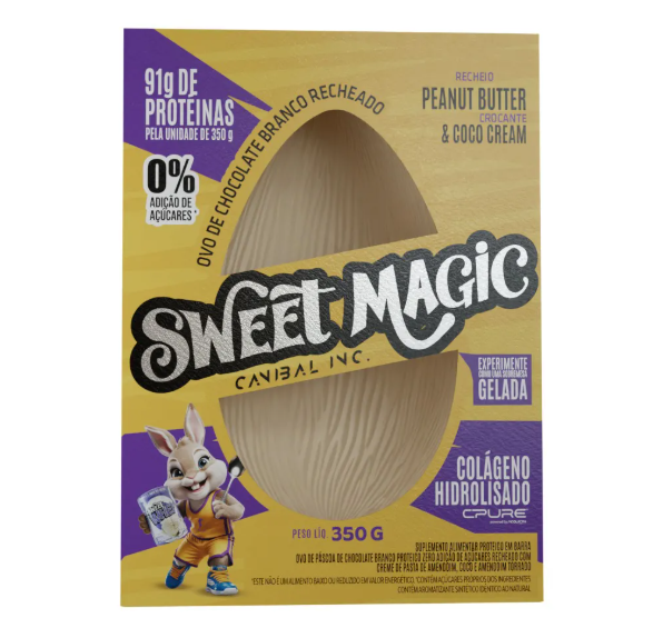 SWEET MAGIC OVO DE PASCOA 350G SABOR CHOCOLATE BRANCO