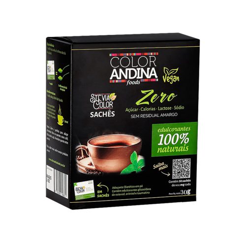 STEVIA COLOR ANDINA FOODS 50SACHES DE 600MG CADA