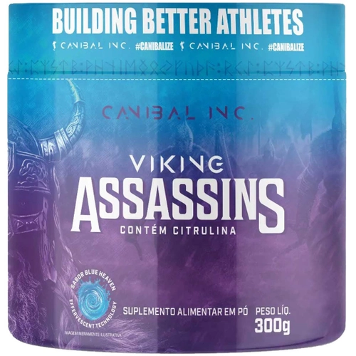 PRE TREINO VINKING ASSASINS 300G SABOR BLUE HAVEN