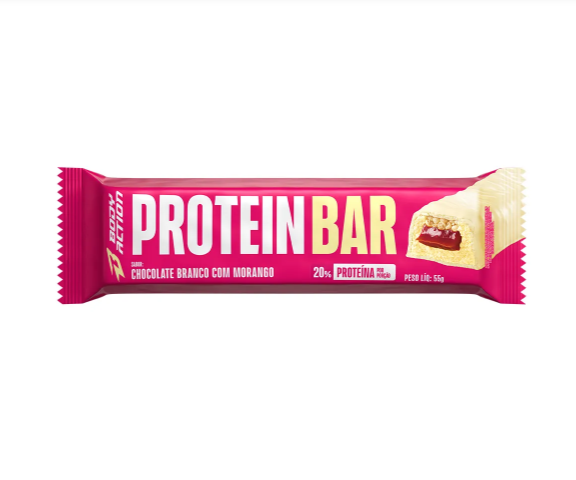 PROTEIN BAR BODYACTION 55G SABOR MORANGO