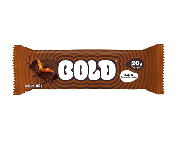 BARRA DE PROTEINA BOLD 60G SABOR CAFE & DOCE DE LEITE