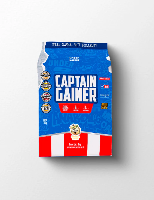 CAPITAIN GAINER UNDER LABZ REFIL 3KG SABOR VANILLA CAKE BEAR