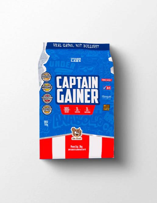 CAPITAIN GAINER UNDER LABZ REFIL 3KG SABOR CHOCOBEAR