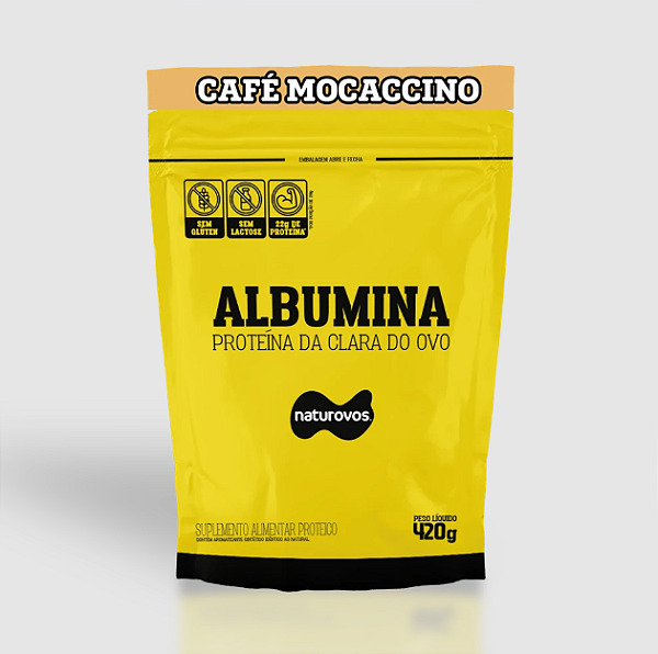 ALBUMINA NATUROVOS 420G SABOR CAFE MOCACCINO