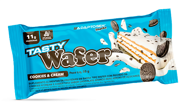 TASTY WHAFER ADAPTOGEN 50G SABOR COOKIES & CREAM