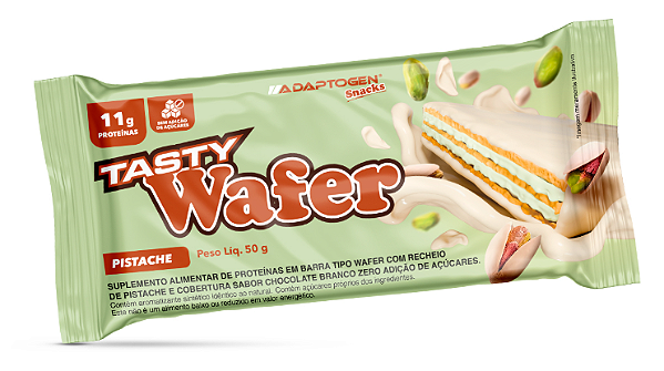 TASTY WHAFER ADAPTOGEN 50G SABOR PISTACHE