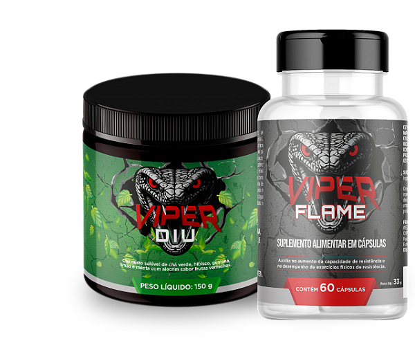 1 KIT VIPER DIU + FLAME – Efeito Seco no Foco 🔥 | Redução de Celulite, Inchaço e Gordura Localizada