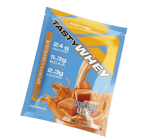 SACHE TASTY WHEY ADAPTOGEN DOSE 34G SABOR DOCE DE LEITE