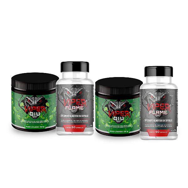2 KIT VIPER DIU + FLAME – Efeito Seco no Foco 🔥 | Redução de Celulite, Inchaço e Gordura Localizada
