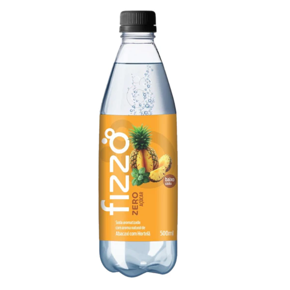 AGUA SABORIZADA FIZZO 500ML SABOR FRUTAS ABACAXI COM HORTELA