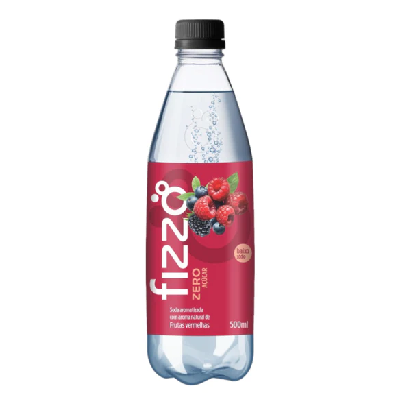 AGUA SABORIZADA FIZZO 500ML SABOR FRUTAS VERMELHAS